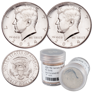 2024 P&D Kennedy Half Dollar Rolls Main Image