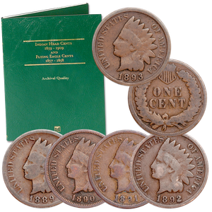 1889-1893 Indian Head Cent Set Main Image