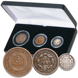 1839-1889 Large Cent, Two-Cent and Three Cent Set Main Image