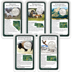 All Five 2006 Statehood Quarter Showpaks Main Image
