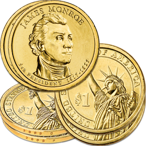 2008 P&D James Monroe Presidential Dollar Set (2-Coins) Main Image