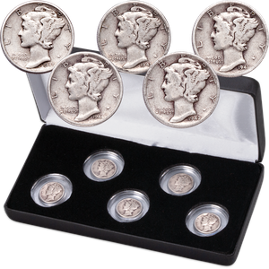 1941-1945 Mercury Dime Year Set Main Image