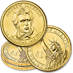 2008 P&D Andrew Jackson Presidential Dollar Set (2 coins) Main Image
