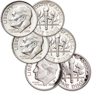 2018 PDS Roosevelt Dime Set Main Image
