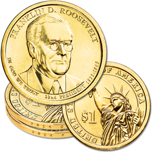 2014 P&D Franklin D. Roosevelt Presidential Dollar Set Main Image