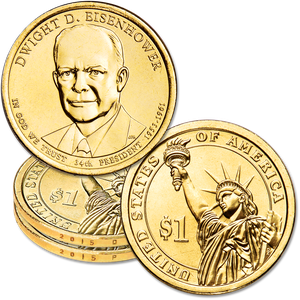 2015 P&D Dwight D. Eisenhower Presidential Dollar Set Main Image