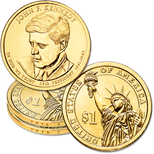 2015 P&D John F. Kennedy Presidential Dollar Set Main Image