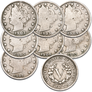 1902-1908 Liberty Head Nickel Set Main Image