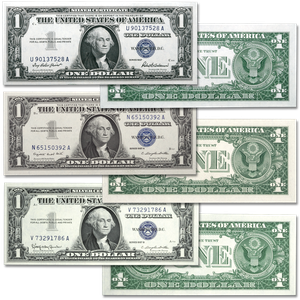 1957 Complete $1 Silver Certificate Set (3 notes) Main Image