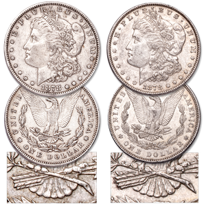 1878 7 Tail Feather 2nd & 3rd Reverse Morgan Dollar Set Main Image
