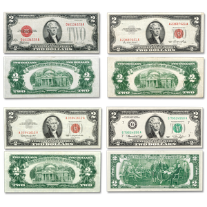 1928-1976 Complete Type Set of $2 Notes Main Image