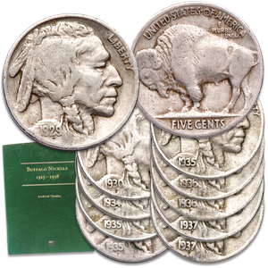 1929-1937 Buffalo Nickel Collection with Folder Main Image