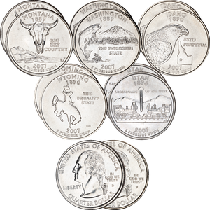 2007 P&D Statehood Quarter Year Set (10 coins) Main Image
