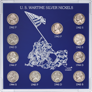 1942-1945 Jefferson Wartime Nickel Set in Capital Holder Main Image