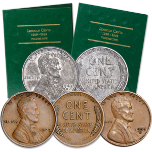 1909-1958 Lincoln Cent Collection with 2 Folders Main Image