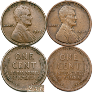 1909 V.D.B. & 1909 Lincoln Cent Set Main Image