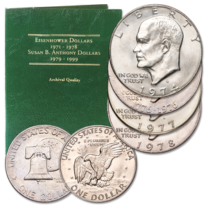 Obsolete Eisenhower Dollar Set (4 coins) Main Image