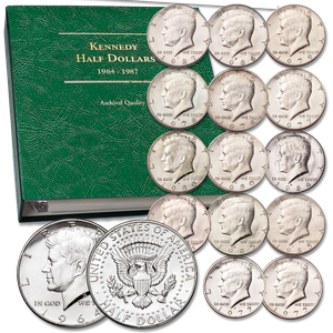 1964-1987 Kennedy Half Dollar Set wtih Album Main Image