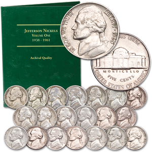 1940-1960 Jefferson Nickel Set with Folder Main Image