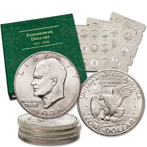 1971-1978 Eisenhower Dollar Set with Album Main Image