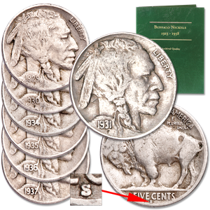 1929-1937 Buffalo Nickel Set with Folder Main Image