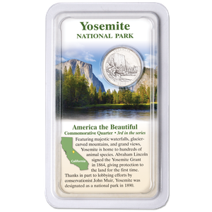2010 Yosemite National Park Quarter in Showpak, Uncirculated, MS60 Main Image