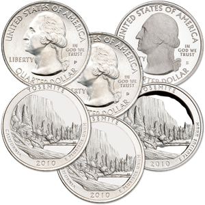 2010 PDS Yosemite Quarter Set (3 coins), Uncirculated/Proof Main Image