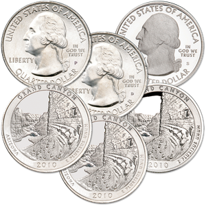 2010 PDS Grand Canyon Quarter Set (3 coins), Uncirculated/Proof Main Image