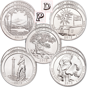2013 National Park Quarter Year Set (10 coins) Main Image