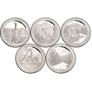 2011-S Clad America's National Park Quarter Proofs (5 coins) Main Image