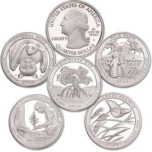 2020-S 99.9% Silver America's National Park Quarter Proofs Main Image