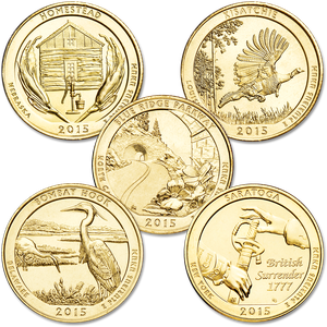 2015 Gold-Plated National Park Quarter Year Set Main Image
