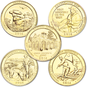 2016 Gold-Plated National Park Quarter Year Set Main Image