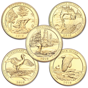 2018 Gold-Plated National Park Quarter Year Set Main Image
