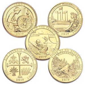 2019 Gold-Plated National Park Quarter Year Set Main Image