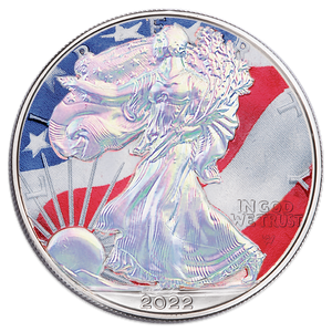 2022 Colorized & Hologram Silver American Eagle Main Image
