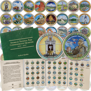 2010-2021 Complete Colorized National Park Quarter Set with Folder Main Image