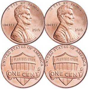 2010 P&D Lincoln Head Cent Set, Uncirculated, MS60 Main Image
