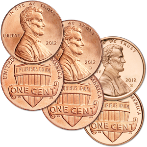 2012 PDS Lincoln Cent Set (3 coins) Main Image