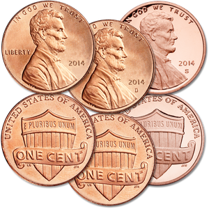 2014 PDS Lincoln Cent Set (3 coins) Main Image