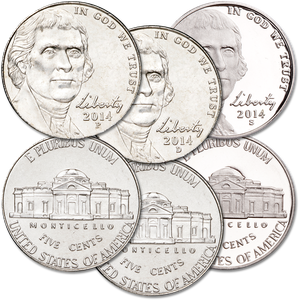 2014 PDS Jefferson Nickel Set (3 coins) Main Image