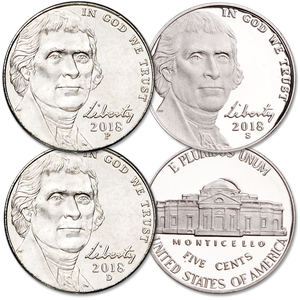 2018 PDS Jefferson Nickel Set Main Image