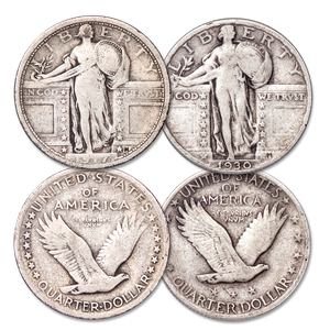 Standing Liberty Silver Quarter Type Set (2 coins), Type 1 and 2 Main Image