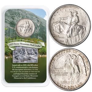 1925 Stone Mountain Silver Half Dollar Commemorative in Showpak Main Image