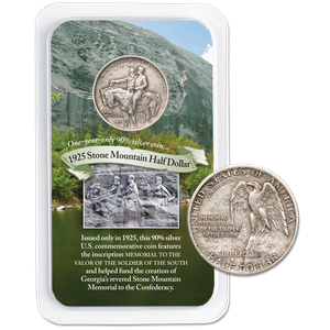 1925 Stone Mountain Silver Half Dollar Commemorative in Showpak Main Image