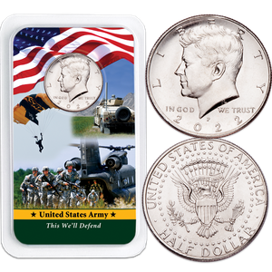 2022 Kennedy Half Dollar in U.S. Army Showpak Main Image