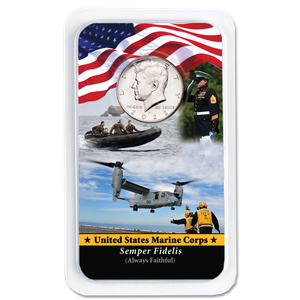 2022 Kennedy Half Dollar in U.S. Marines Showpak Main Image