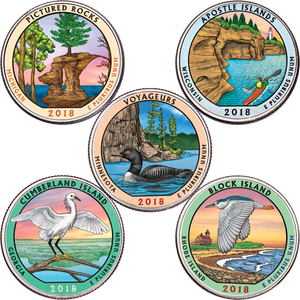 2018 Colorized National Park Quarter Year Set Main Image