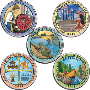 2019 Colorized National Park Quarter Year Set Main Image