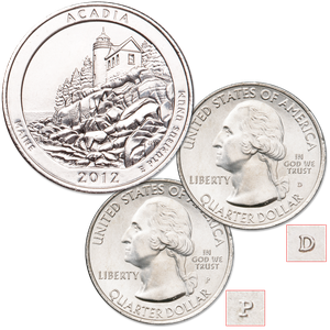 2012 P&D Acadia National Park Quarter Set Main Image